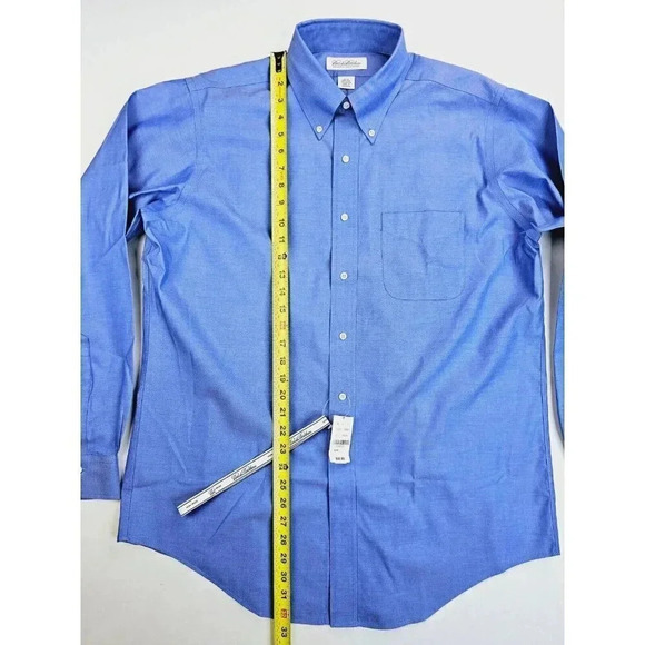 Brooks Brothers Size 16-35 Men's Blue Non Iron Button Down Long Sleeve Shirt NWT - Picture 9 of 10
